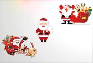 12 cartoon Santa Claus PPT material