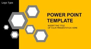 Yellow and black flat simple business general PPT template