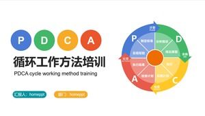 Download do modelo de PPT de treinamento de método de trabalho de ciclo PDCA