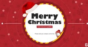 Christmas English greeting card ppt template