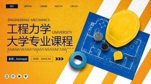 Mühendislik mekaniği üniversitesi profesyonel eğitim yazılımı ppt şablonu