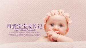 Modelo de ppt de álbum de fotos de bebê bebê