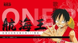 "ONE PIECE FILM RED" template ppt tema One Piece