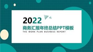 Plantilla ppt de resumen de fin de año de informe de trabajo de estilo empresarial verde
