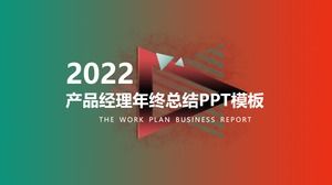 Modelo de ppt de relatório de resumo de trabalho de final de ano do gerente de produto 2022