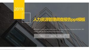 Human resource management survey report ppt template