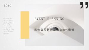 Decoration company new employee training ppt template