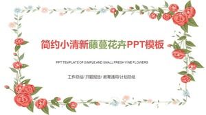 Simple small fresh literary style work summary ppt template