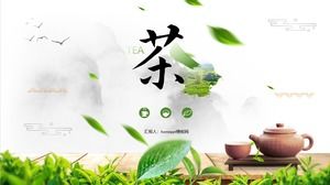 Modello ppt generale per l'introduzione dell'arte della cerimonia del tè della cultura del tè