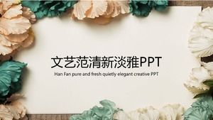 Piękna literatura kwiatowa i szablon raportu artystycznego PPT