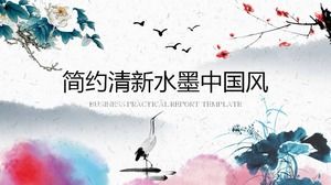 Simple and fresh ink Chinese style ppt template