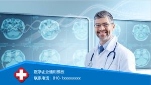 Modelo de ppt geral de introdução de produtos corporativos médicos de medicina azul