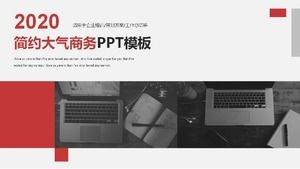 Atmospheric simple red business PPT template