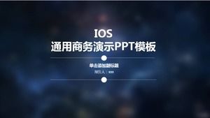 Mavi iOS tarzı evrensel iş PPT şablonu