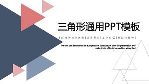 Universelle Business-PPT-Vorlage mit blauem und rotem Dreieckshintergrund