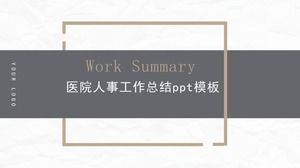 Hospital personnel work summary ppt template