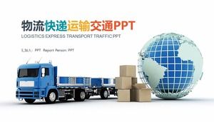 Plantilla PPT sobre logística y transporte.