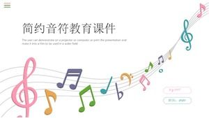 Music note music education ppt template