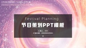 Różowa fantazja szablon planowania imprez festiwalowych ppt