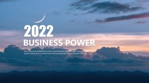 2022 синий минималистский шаблон бизнес-отчета ppt