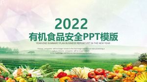 Plantilla PPT de capacitación en seguridad alimentaria orgánica verde