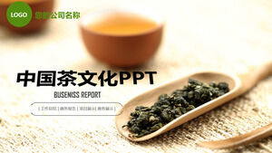 Plantilla PPT de cultura del té verde