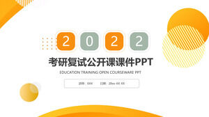 modelo de curso de ppt de classe aberta de exame de admissão de pós-graduação 2020