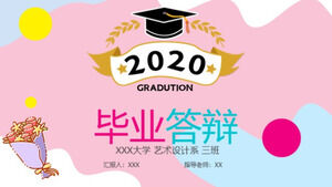 2020 Macaron color department graduation defense ppt template