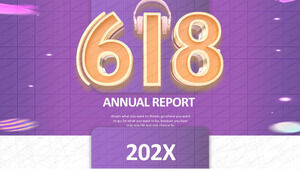 2022 fioletowy moda 618 szablon ppt planowania wydarzeń e-commerce