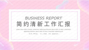 Pink simple small fresh work report ppt template