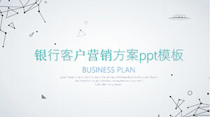 Modelo de ppt de plano de marketing de cliente do banco