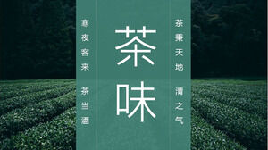 Chiński tradycyjny szablon kultury herbaty ppt