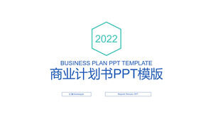 Șablon PPT de plan de afaceri general de afaceri simplu albastru-verde