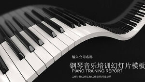 Modèle ppt de didacticiel de formation à la musique pour piano