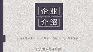 Dynamic simple atmosphere Chinese style enterprise introduction PPT template