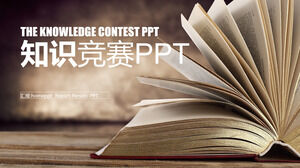 Modelo de PPT de concurso de conhecimento criativo de livro aberto