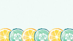 ألوان مائية البرتقال شريحة الليمون خلفية PT