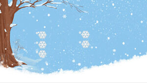 Winter winter ice and snow PPT background picture