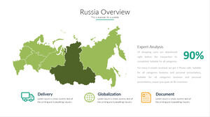 Materiale grafico PPT della mappa della Russia