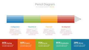 Renkli kalem PPT grafik malzemesi