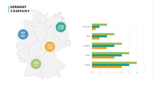 Alemania mapa PPT material gráfico