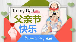 Șablon PPT de felicitare creativ pentru Ziua Tatălui de Ziua Recunoștinței