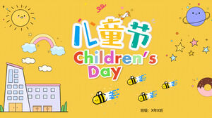 Cute cartoon Children's Day PPT template