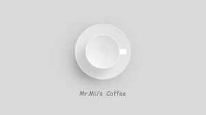 Tutorial di disegno PPT micro tridimensionale della tazza di caffè