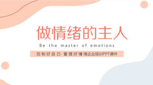 Simple blue and orange color matching to be the master of emotions PPT download