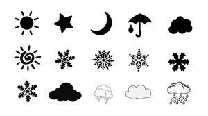 Ręcznie rysowane meb styl wektor ikona pogody ppt