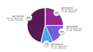 Color percentage analysis explanation PPT pie chart template