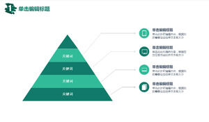 Modelo de PPT de hierarquia de triângulo simples verde