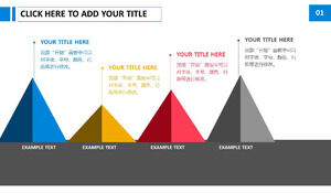 Color mountain histogram data analysis PPT template