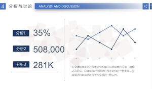 Blue concise linear data analysis PPT template